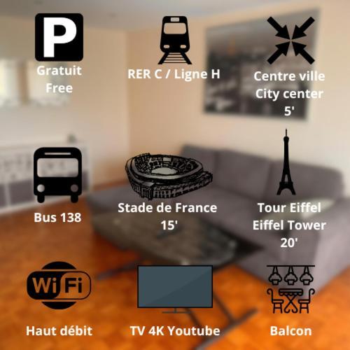 Open 24 7 Apartment Parking 15' Paris 3' Athletica サン・グラティアン エクステリア 写真